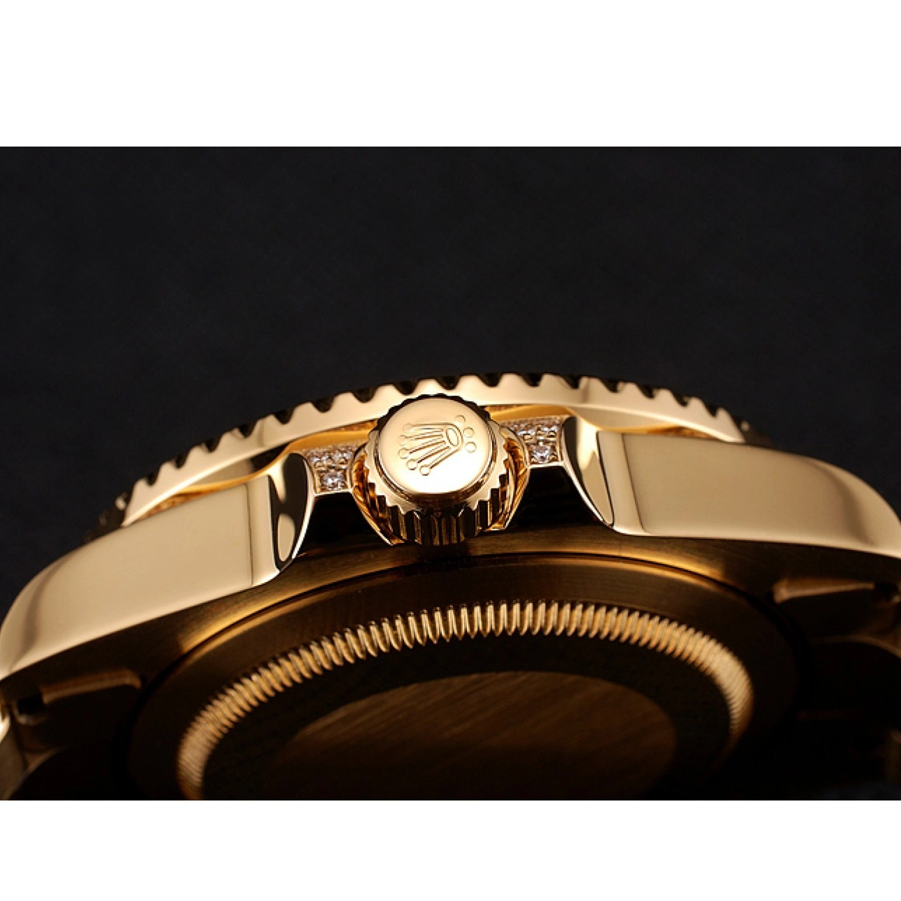 Aaa replica watch Case Set Master Bracelet And II GMT Bezel Stone Dial Gold Swiss 1453748 Rolex Green 0722